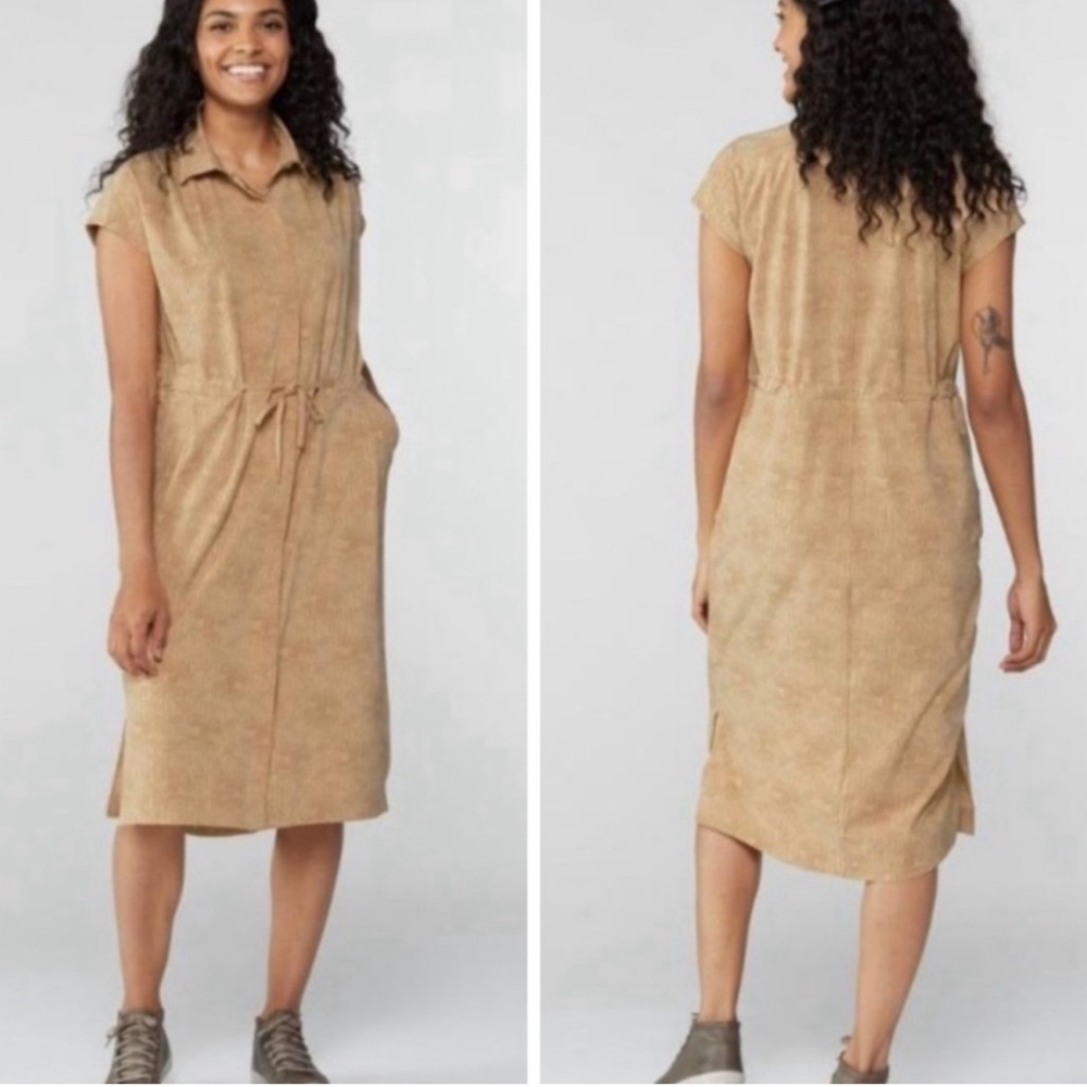 REI Co-Op Sun Up Dress- Size Large in (Tan) “Milky Way Ginger Root”